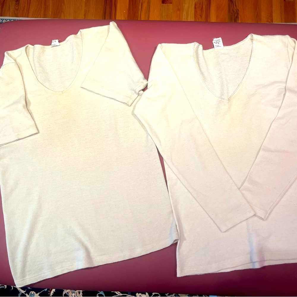 Hocosa women’s wool and wool/silk shirt bundle